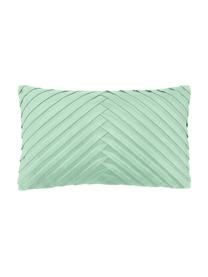 Samt-Kissenhülle Lucie mit Struktur-Oberfläche, 100% Samt (Polyester), Grün, B 30 x L 50 cm