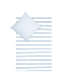 Dwustronna pościel z bawełny Lorena, Jasny niebieski, 135 x 200 cm + 1 poduszka 80 x 80 cm