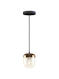 Petite suspension en verre Acorn, Couleur cuivre, couleur ambrée, Ø 14 x haut. 16 cm