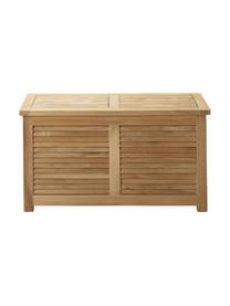 Smalle tuinbox Storage van hout, Frame: gepolijst teakhout, Teakhoutkleurig, B 90 x H 48 cm