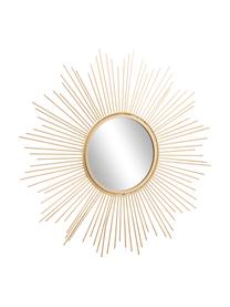 Specchio decorativo con cornice in metallo dorato Brooklyn, Cornice: metallo rivestito, Superficie dello specchio: lastra di vetro, Dorato, Ø 50 cm x Prof. 2 cm