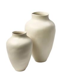 Ručně vyrobená váza Latona, Kamenina, Krémově bílá, matná, Ø 27 cm, V 41 cm
