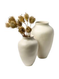 Ručne vyrobená váza Latona, Kamenina, Krémovobiela, matná, Ø 27 x V 41 cm