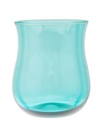 Mundgeblasene Wassergläser Diseguale in unterschiedlichen Farben und Formen, 6 Stück, Glas, mundgeblasen, Bunt, Ø 8 x H 10 cm, 200 ml