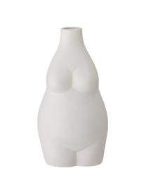 Vase Elora aus Steingut, Steingut, Weiß, B 10 x H 18 cm