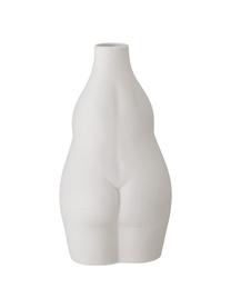 Design-Vase Elora aus Steingut, Steingut, Weiß, B 10 x H 18 cm