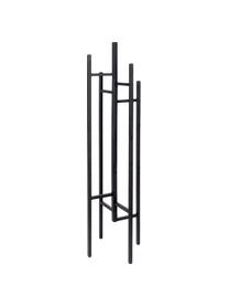 Wieszak stojący z 5 hakami Eigen, Lite drewno dębowe z certyfikatem FSC, lakierowane, Czarny, S 47 x W 175 cm