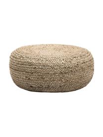 Handgefertigter Pouf Bono aus Jute, Bezug: Jute, Braun, Ø 58 cm, H 21 cm