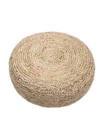 Handgefertigter Pouf Bono aus Jute, Bezug: Jute, Braun, Ø 58 cm, H 21 cm