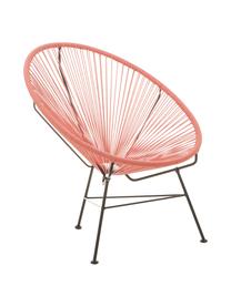 Sillón de plástico Bahia, Asiento: plástico, Estructura: metal con pintura en polv, Coral, An 81 x F 73 cm