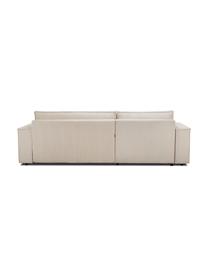 Sofá rinconera cama de pana Nihad, con espacio de almacenamiento, Tapizado: pana de poliéster, Patas: plástico, Beige, An 282 x F 153 cm