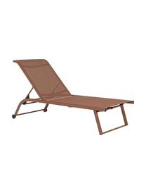 Tumbona con ruedas Taylor, Superficie: plástico, Estructura: aluminio con pintura en p, Ruedas: plástico, Marrón, An 70 x L 182