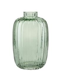 Vaso in vetro Groove, Vetro, Verde trasparente, Ø 13 x Alt. 20 cm