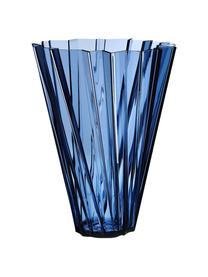 Grote vaas Shanghai, Acrylglas, Blauw, transparant, Ø 35 x H 44 cm