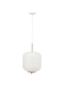 Lámpara de techo de diseño Misaki, Pantalla: papel de arroz, Anclaje: metal con pintura en polv, Cable: plástico, Blanco, Ø 35 x Al 63 cm