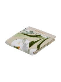 Handtuch Rosalee in verschiedenen Größen, mit Blumen-Muster, 100% Bio-Baumwolle, GOTS-zertifiziert, Beige, Weiß, Grün, Orange, Handtuch, B 55 x L 100 cm