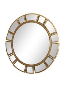 Runder Wandspiegel Dinus mit messingfarbenem Metallrahmen, Rahmen: Metall, vermessingt, Spiegelfläche: Spiegelglas, Messingfarben, Ø 78 x T 2 cm