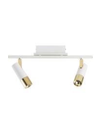 LED-Deckenstrahler Bobby-Gold, Baldachin: Metall, pulverbeschichtet, Weiß, Goldfarben, B 47 x H 13 cm