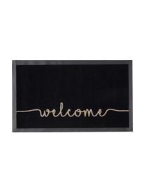 Wycieraczka z poliamidu Welcome, Czarny, beżowy, S 45 x D 75 cm