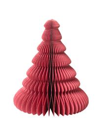 Plissé boompje Paper Pine in rood H 15 cm, Papier, Rood, Ø 13 x H 15 cm