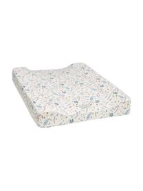 Colchón cambiador de algodón ecológico Pressed Leaves, Funda: 100% algodón ecológico co, Blanco crema con estampado multicolor, An 50 x L 65 cm