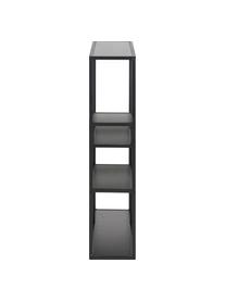 Wandrek Seaford van hout en metaal, Frame: gepoedercoat metaal, Hout, zwart, B 75 x H 91 cm