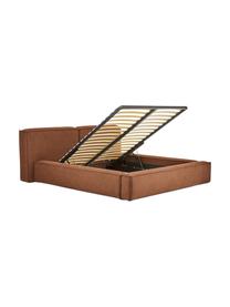 Cama tapizada Lennon, con espacio de almacenamiento, Tapizado: 100% poliéster Alta resis, Estructura: madera de pino maciza con, Patas: madera con certificado FS, Tejido turrón, An 200 x L 200 cm