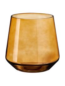 Mundgeblasene Glas-Vase Joyce in Bernsteinfarben, Glas, Bernsteinfarben, Ø 16 x H 16 cm