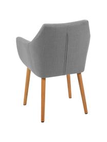 Židle s područkami Nora, Světle šedá, dubové dřevo, Š 58 cm, H 58 cm