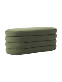 Bouclé bank Alto, Bekleding: bouclé (100% polyester), Frame: massief grenenhout, multi, Bouclé groen, B 110 x H 47 cm