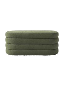 Bouclé bank Alto, Bekleding: bouclé (100% polyester), Frame: massief grenenhout, multi, Bouclé groen, B 110 x H 47 cm