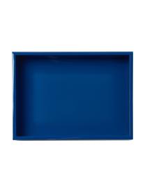 Plateau haute brillance Hayley, MDF (panneau en fibres de bois à densité moyenne), laqué, Bleu, larg. 24 x long. 33 cm