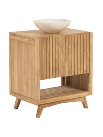 Waschbeckenunterschrank Kuveni aus massivem Teakholz, B 70 cm, Teakholz, Teakholz, B 70 x H 80 cm