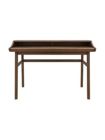 Ausziehbarer Schreibtisch Carteret, 115 x 44 - 68 cm, Beine: Eichenholz, massiv, gebei, Tischplatte: Spanplatte mit Eichenholz, Dunkelbraun, 115 x 83 cm