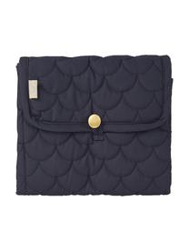 Petite pochette à langer en coton bio Wave, Bleu foncé, vert menthe, larg. 19 x long. 23 cm