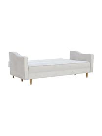 Sofa  z aksamitu z funkcją spania Zoja (2-osobowa), Tapicerka: 100% aksamit poliestrowy, Nogi: drewno lakierowane, Beżowy, S 221 x G 99 cm
