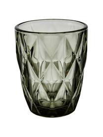 Wassergläser Colorado mit Strukturmuster, 4er-Set, Glas, Grün, Beere, Blau, Grau, Ø 8 x H 10 cm, 260 ml
