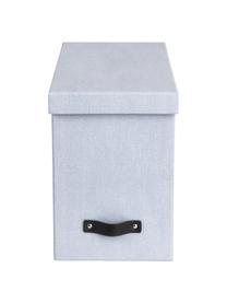 Caja organizadora Jahan II, con 8 separadores, Caja: canvas, cartón rígido (10, Asa: cuero, Gris claro, An 19 x Al 27 cm