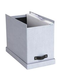 Caja organizadora Jahan II, con 8 separadores, Caja: canvas, cartón rígido (10, Asa: cuero, Gris claro, An 19 x Al 27 cm