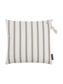 Funda de cojín para exterior Malta, 100% poliacrílico, Arena, blanco, An 40 x L 40 cm