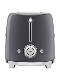 Kompakt Toaster 50's Style, Edelstahl, lackiert, Grau, glänzend, B 31 x T 20 cm
