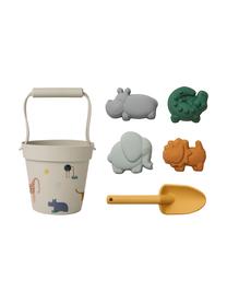 Set da gioco da spiaggia Dante 6 pz, 100% silicone, Beige, multicolore, Set in varie misure