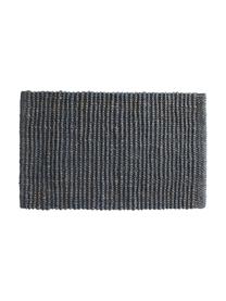 Ručně tkaná rohožka se strukturovaným povrchem Lara, 100 % juta, Tmavě šedá, Š 60 cm, D 90 cm
