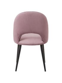 Sametová čalouněná židle Rachel, Růžová, Š 53 cm, H 57 cm
