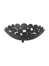 Schwarze Aufbewahrungsschale Drops, Metall, beschichtet, Schwarz, Ø 29 x H 9 cm