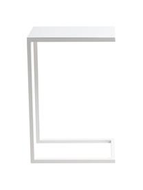 Mesa auxiliar de metal Lupe, Metal recubierto, Blanco, An 40 x Al 60 cm