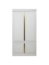 Szafa Organize, 2-drzwiowa, Korpus: drewno sosnowe, lakierowa, Szary, biały, S 110 x W 215 cm
