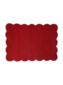 Baumwoll-Tischsets Boutis in Rot, 2 Stück, Baumwolle, Rot, B 49 x L 34 cm