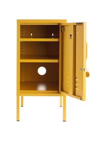 Mesilla de noche con puerta Shorty, Acero con pintura en polvo, Amarillo mostaza, An 35 x Al 72 cm