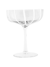 Mundgeblasene Champagnerschalen Mizu, 2 Stück, Glas, Transparent, Weiß, Ø 11 x H 14 cm, 230 ml